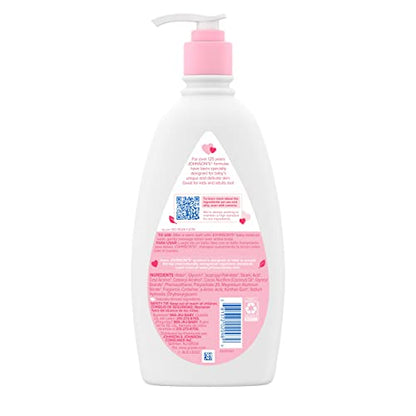 Johnson's Moisturizing Mild Pink Baby Lotion with Coconut Oil for Delicate Baby Skin, Paraben-, Phthalate- & Dye-Free, Hypoallergenic & Dermatologist-Tested, Baby Skin Care, 27.1 Fl. Oz