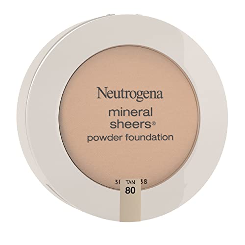 Neutrogena Mineral Sheers Compact Powder Foundation, Lightweight & Oil-Free Mineral Foundation, Fragrance-Free, Nude 40,.34 oz