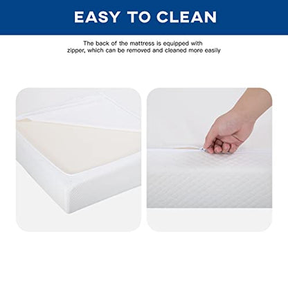 FDW 5 Inch Gel Memory Foam Mattress Medium-Firm Mattress for Pressure Relief & Cooler Sleep Mattress for Kid Adults CertiPUR-US Certified Mattress in a Box,Twin