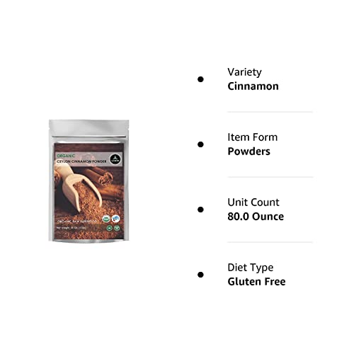 Ceylon Cinnamon Powder (1lb), Ground Premium Quality by Naturevibe Botanicals | Gluten-Free, Keto Friendly & Non-GMO (16 ounces)