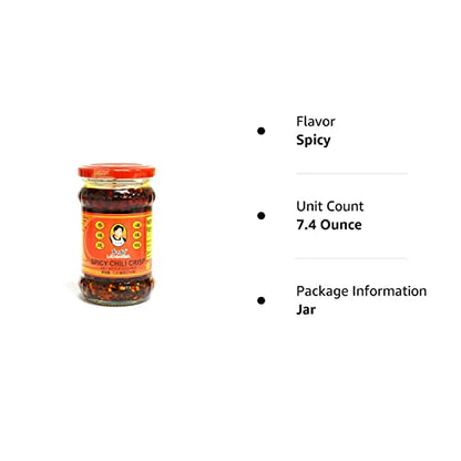 Lao Gan Ma Spicy Chili Crisp Hot Sauce Family/Restaurant Size 24.69 Oz.(700 g.)