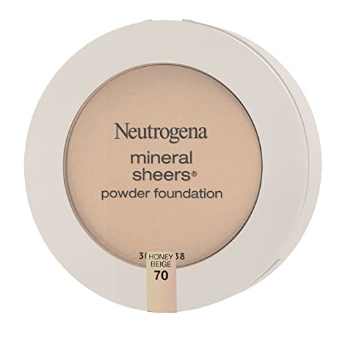 Neutrogena Mineral Sheers Compact Powder Foundation, Lightweight & Oil-Free Mineral Foundation, Fragrance-Free, Nude 40,.34 oz