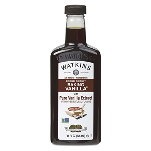 Watkins All Natural Original Gourmet Baking Vanilla, with Pure Vanilla Extract, 11 Fl Oz (Pack of 1) - Packaging May Vary