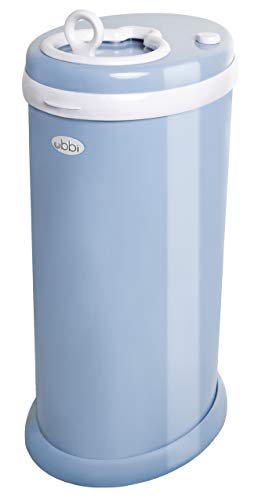 Ubbi Steel Diaper Pail, Odor Locking, No Special Bag Required, Award-Winning, Registry Must-Have, White