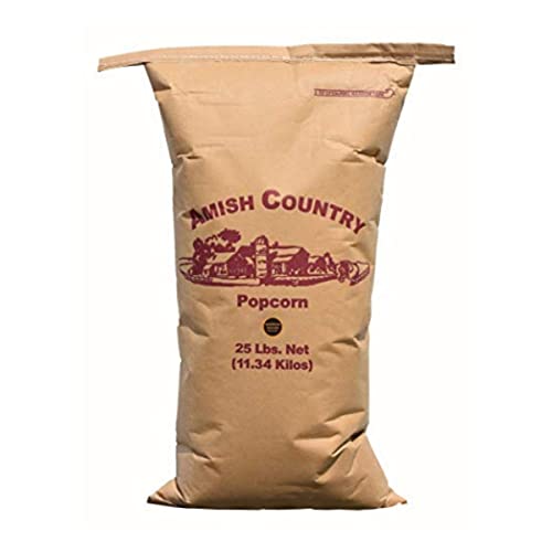 Amish Country Popcorn - Baby White (6 Pound Bag) - Small & Tender Popcorn - Old Fashioned And Delicious with Recipe Guide