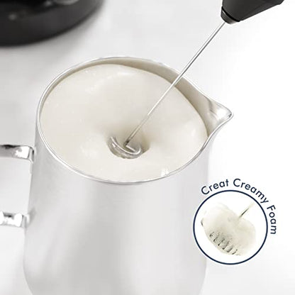 Powerful Milk Frother Handheld Foam Maker, Mini Whisk Drink Mixer for Coffee, Cappuccino, Latte, Matcha, Hot Chocolate, No Stand, Galaxy