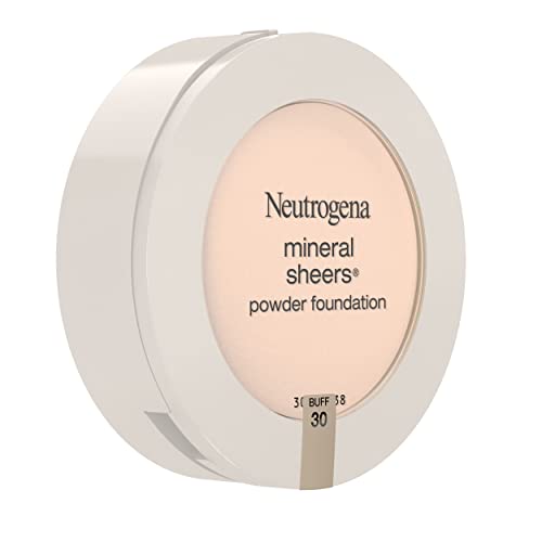 Neutrogena Mineral Sheers Compact Powder Foundation, Lightweight & Oil-Free Mineral Foundation, Fragrance-Free, Nude 40,.34 oz