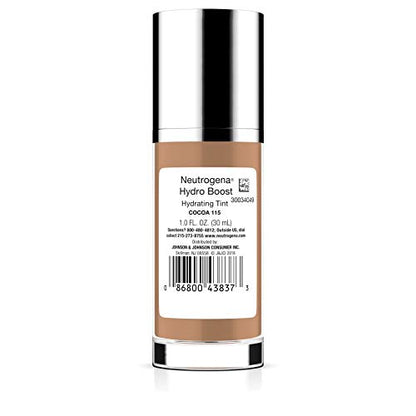 Neutrogena Hydro Boost Hydrating Tint with Hyaluronic Acid, Lightweight Water Gel Formula, Moisturizing, Oil-Free & Non-Comedogenic Liquid Foundation Makeup, 20 Natural Ivory, 1.0 fl. oz