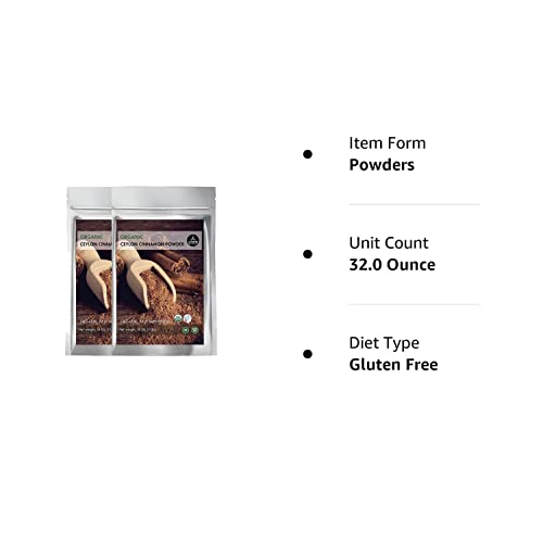 Ceylon Cinnamon Powder (1lb), Ground Premium Quality by Naturevibe Botanicals | Gluten-Free, Keto Friendly & Non-GMO (16 ounces)