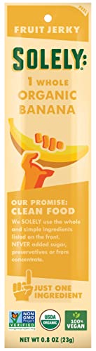 Solely - Organic Mango Fruit Jerky - 12 Individually Wrapped Fruit Strips - Fruit Leather Made from Dried Fruit - Healthy Snacks, Vegan - 0.8oz (23g)