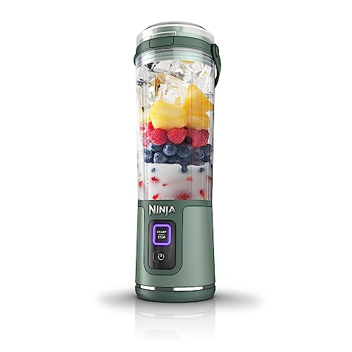 Ninja BC151EM Blast Portable Blender, Cordless, 18oz. Vessel, Personal Blender-for Shakes & Smoothies, BPA Free, Leakproof-Lid & Sip Spout, USB-C Rechargeable, Dishwasher Safe Parts