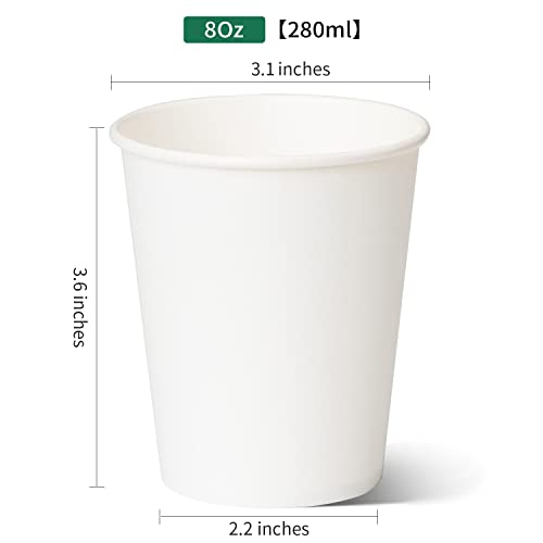 [100 Pack] 3 oz Bathroom Paper Cups, Disposable Paper Cups, Mouthwash Cups, Paper Coffee Cups, Ideal for Bathroom