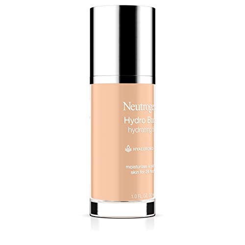 Neutrogena Hydro Boost Hydrating Tint with Hyaluronic Acid, Lightweight Water Gel Formula, Moisturizing, Oil-Free & Non-Comedogenic Liquid Foundation Makeup, 20 Natural Ivory, 1.0 fl. oz