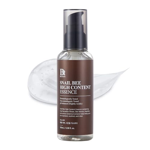 BENTON Snail Bee High Content Essence 100ml (3.38 fl oz.) - Snail Mucin Essence with Niacinamide & Bee Venom | Korean Skin Care Face Moisturizer For Women & Men with Combination, Oily Skin