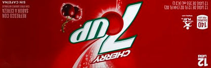 7UP Cherry Zero Sugar Soda, 12 fl oz cans (Pack of 12)