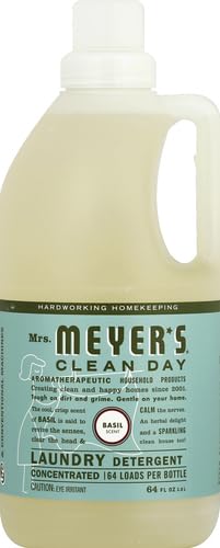 MRS. MEYER'S CLEAN DAY Liquid Laundry Detergent, Biodegradable Formula Infused with Essential Oils, Lavender, 64 oz (64 Loads)