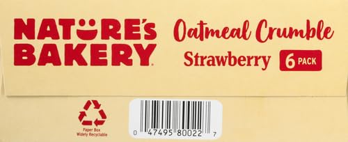 Nature's Bakery Oatmeal Crumble Strawberry Bars, 1.41 Oz, 6 Ct