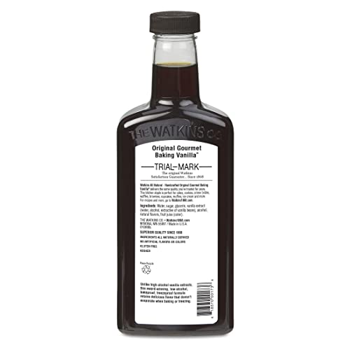 Watkins All Natural Original Gourmet Baking Vanilla, with Pure Vanilla Extract, 11 Fl Oz (Pack of 1) - Packaging May Vary