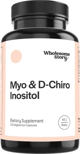 Myo-Inositol & D-Chiro Inositol Blend Capsule | 30-Day Supply | Most Beneficial 40:1 Ratio | Hormonal Balance & Healthy Ovarian Function Support for Women | Vitamin B8 | 120 Inositol Supplement Caps