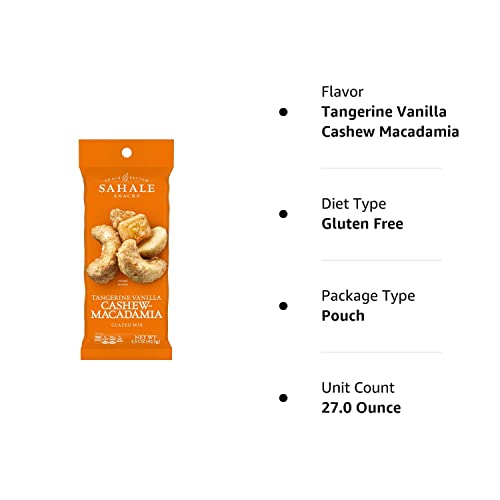 Sahale Snacks Glazed Mix Nut Blend Variety Pack, 1.5 Oz Grab & Go Bags (12 Total Packs) - Four Different Dry-Roasted Deluxe Mixed Nuts Blends Included - Non-GMO Kosher & Certified Gluten-Free Snacks