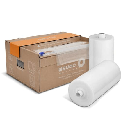 Wevac 11” x 150’ Food Vacuum Seal Roll Keeper with Cutter, Ideal Vacuum Sealer Bags for Food Saver, BPA Free, Commercial Grade, Great for Storage, Meal prep and Sous Vide