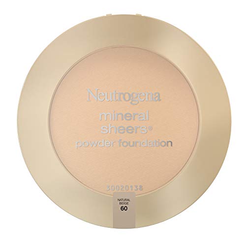 Neutrogena Mineral Sheers Compact Powder Foundation, Lightweight & Oil-Free Mineral Foundation, Fragrance-Free, Nude 40,.34 oz