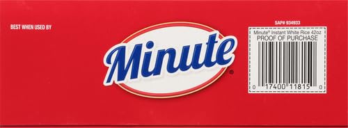 Minute White Rice, Instant White Rice for Quick Dinner Meals, 72-Ounce Box