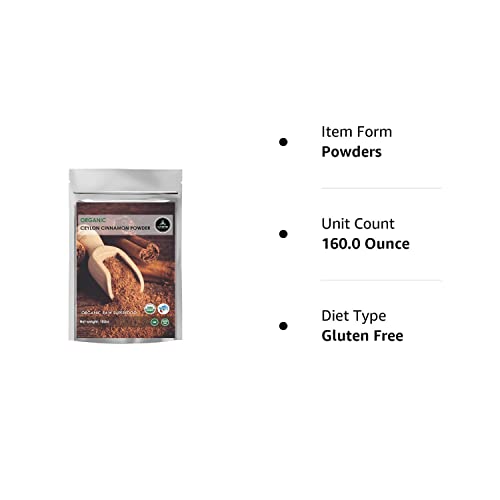 Ceylon Cinnamon Powder (1lb), Ground Premium Quality by Naturevibe Botanicals | Gluten-Free, Keto Friendly & Non-GMO (16 ounces)