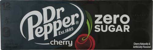 Dr Pepper Zero Strawberries and Cream Soda, 12 fl oz cans, 12 Pack