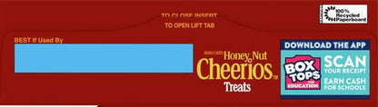 Honey Nut Cheerios Breakfast Cereal Treat Bars, Snack Bars, 8 ct