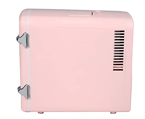 Frigidaire EFMIS175 Retro 9-Can Mini Personal Fridge Portable Cooler for Car, Office, Bedroom, Dorm Room, or Cabin, 11.8"D x 7.1"W x 10.1"H, Black