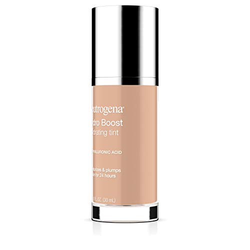 Neutrogena Hydro Boost Hydrating Tint with Hyaluronic Acid, Lightweight Water Gel Formula, Moisturizing, Oil-Free & Non-Comedogenic Liquid Foundation Makeup, 20 Natural Ivory, 1.0 fl. oz