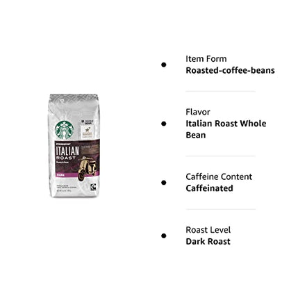 Starbucks Blonde Espresso Roast Whole Coffee Beans, 200g