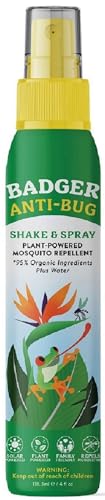 Badger Bug Spray, Non-DEET Mosquito Repellent with Citronella & Lemongrass, Natural Bug Spray for People, Family Friendly Bug Repellent, 4 oz