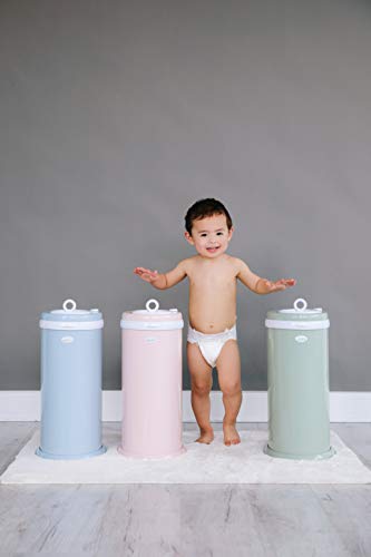 Ubbi Steel Diaper Pail, Odor Locking, No Special Bag Required, Award-Winning, Registry Must-Have, White