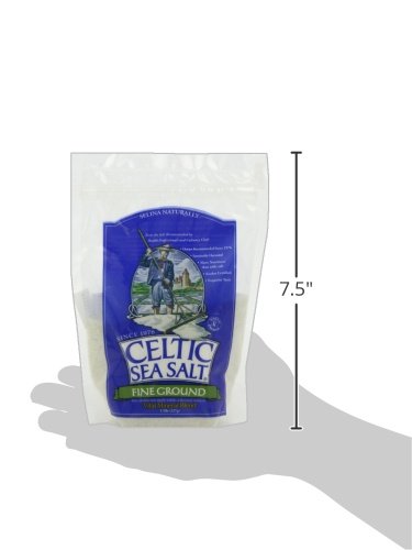 Fine Ground Celtic Sea Salt – 16 Ounce (Pack of 1) Resealable Bag of Nutritious, Classic Sea Salt, Great for Cooking, Baking, Pickling, Finishing and More, Pantry-Friendly, Gluten-Free