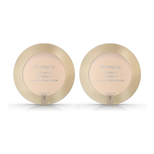 Neutrogena Mineral Sheers Compact Powder Foundation, Lightweight & Oil-Free Mineral Foundation, Fragrance-Free, Nude 40,.34 oz