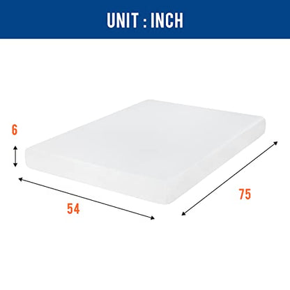 FDW 5 Inch Gel Memory Foam Mattress Medium-Firm Mattress for Pressure Relief & Cooler Sleep Mattress for Kid Adults CertiPUR-US Certified Mattress in a Box,Twin