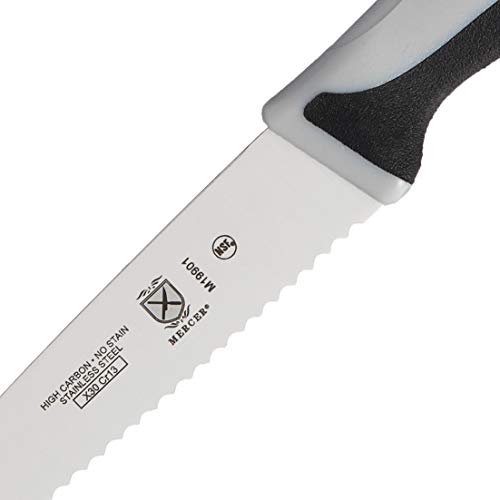 Mercer Culinary M23210 Millennia Black Handle, 10-Inch Wide Wavy Edge, Bread Knife