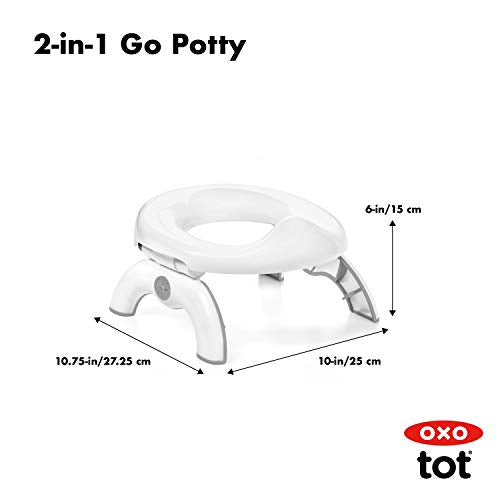 OXO Tot 2-in-1 Go Potty - Gray, 1 Count (Pack of 1)