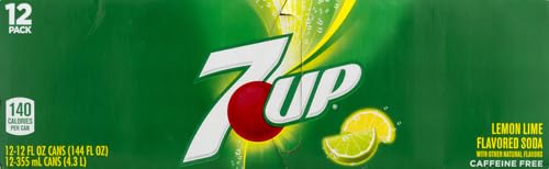 7UP Zero Sugar Lemon Lime Soda, 12 fl oz cans (Pack of 12)