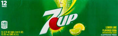 7UP Zero Sugar Lemon Lime Soda, 12 fl oz cans (Pack of 12)