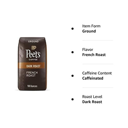 Peet's Coffee Major Dickason's Blend, Dark Roast Ground Coffee, 20 oz