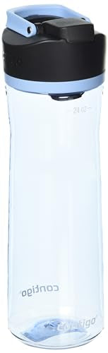 Contigo AUTOSEAL Cortland 24oz Water Bottle, BPA-Free Plastic, Spill, Leak-Proof Lid, and Carry Handle, Dishwasher Safe, Spirulina, 24 Ounce (Pack of 1)