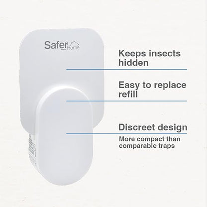 Safer Home SH502 Indoor Plug-In Fly Trap for Flies, Fruit Flies, Moths, Gnats, and Other Flying Insects – 400 Sq Ft of Protection