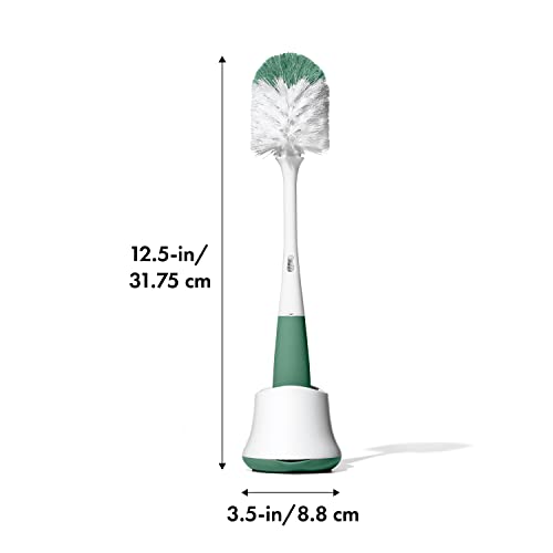 OXO Tot Bottle Brush with Nipple Cleaner and Stand - Gray