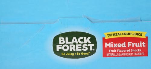 Black Forest, Juicy Burst, Fruit Flavored Snacks, Mixed Fruit Flavors, A Juicy Burst of Natural Flavors, Made with Real Fruit Juice, School Snacks, 0.8 oz 40 ct