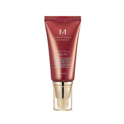 MISSHA M Perfect Cover BB Cream No.13 Bright Beige for Fair Skin SPF 42 PA +++ 1.69 Fl Oz - Tinted Moisturizer for face with SPF