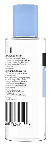 Neutrogena Oil-Free Liquid Eye Makeup Remover, Residue-Free, Non-Greasy, Gentle & Skin-Soothing Solution with Aloe & Cucumber Extract for Waterproof Mascara, 5.5 fl. oz