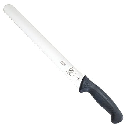 Mercer Culinary M23210 Millennia Black Handle, 10-Inch Wide Wavy Edge, Bread Knife